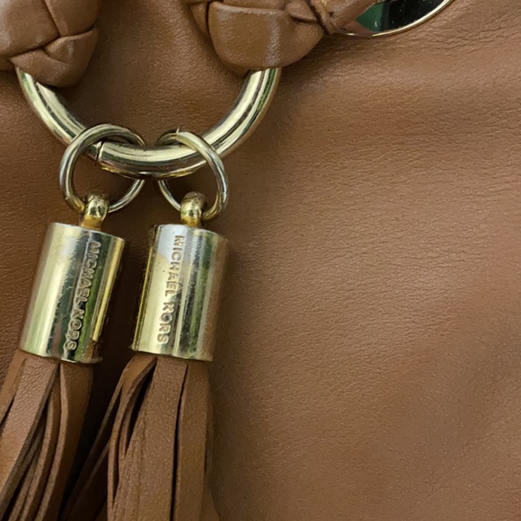 Michael Kors Braided Tassels Crossbody Leather Bag - Picture 12 of 14